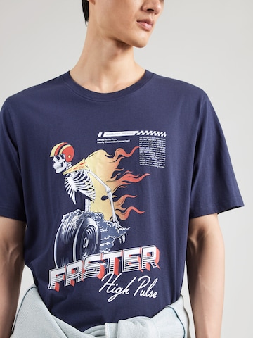 JACK & JONES - Camiseta 'JJTRACK SKULL' en azul