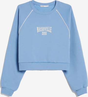 Sweat-shirt Bershka en violet : devant