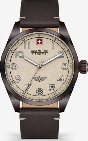 SWISS MILITARY HANOWA Analog Watch 'Falcon' in Brown: front