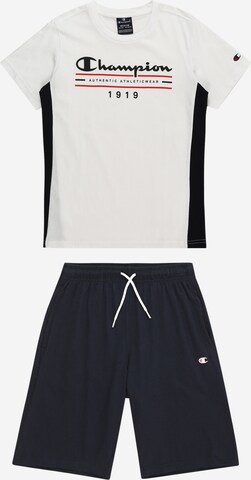 Champion Authentic Athletic Apparel Shirt mit Shorts Set in Weiß: predná strana