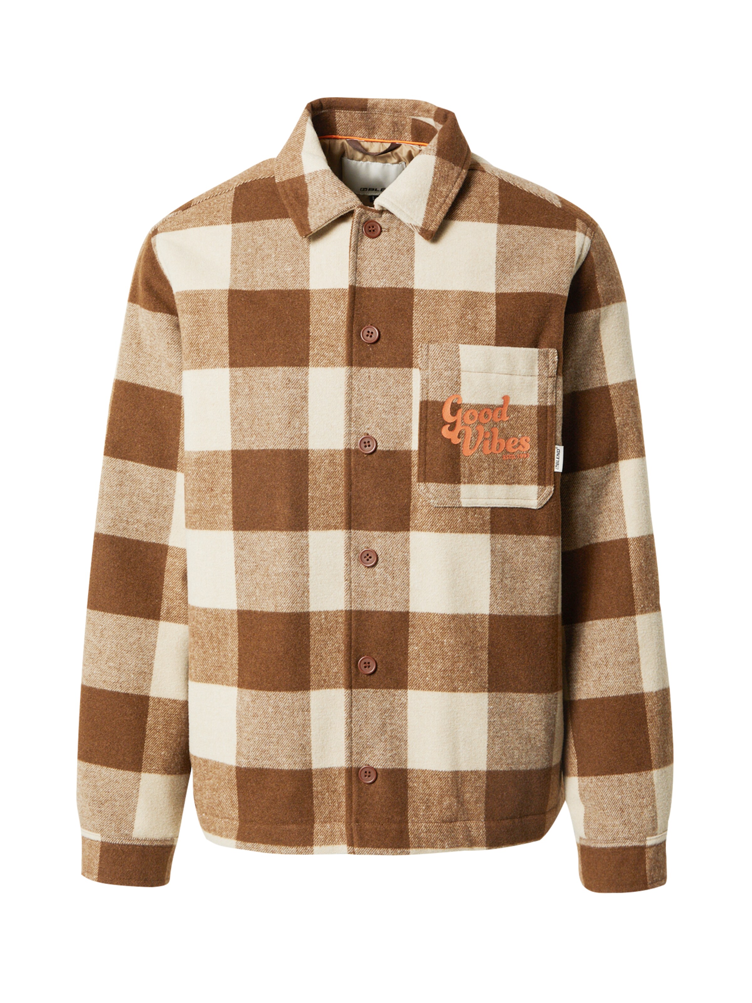 BLEND Φθινοπωρινό και ανοιξιάτικο μπουφάν σε καφέ: μπροστά