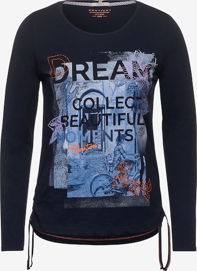 CECIL T-shirt en bleu nuit / mélange de couleurs, Vue avec produit