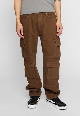 2Y Premium Regular Cargo trousers 'Kiran' in Brown: front