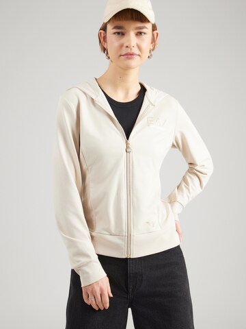 Giacca di felpa di EA7 Emporio Armani in grigio: frontale