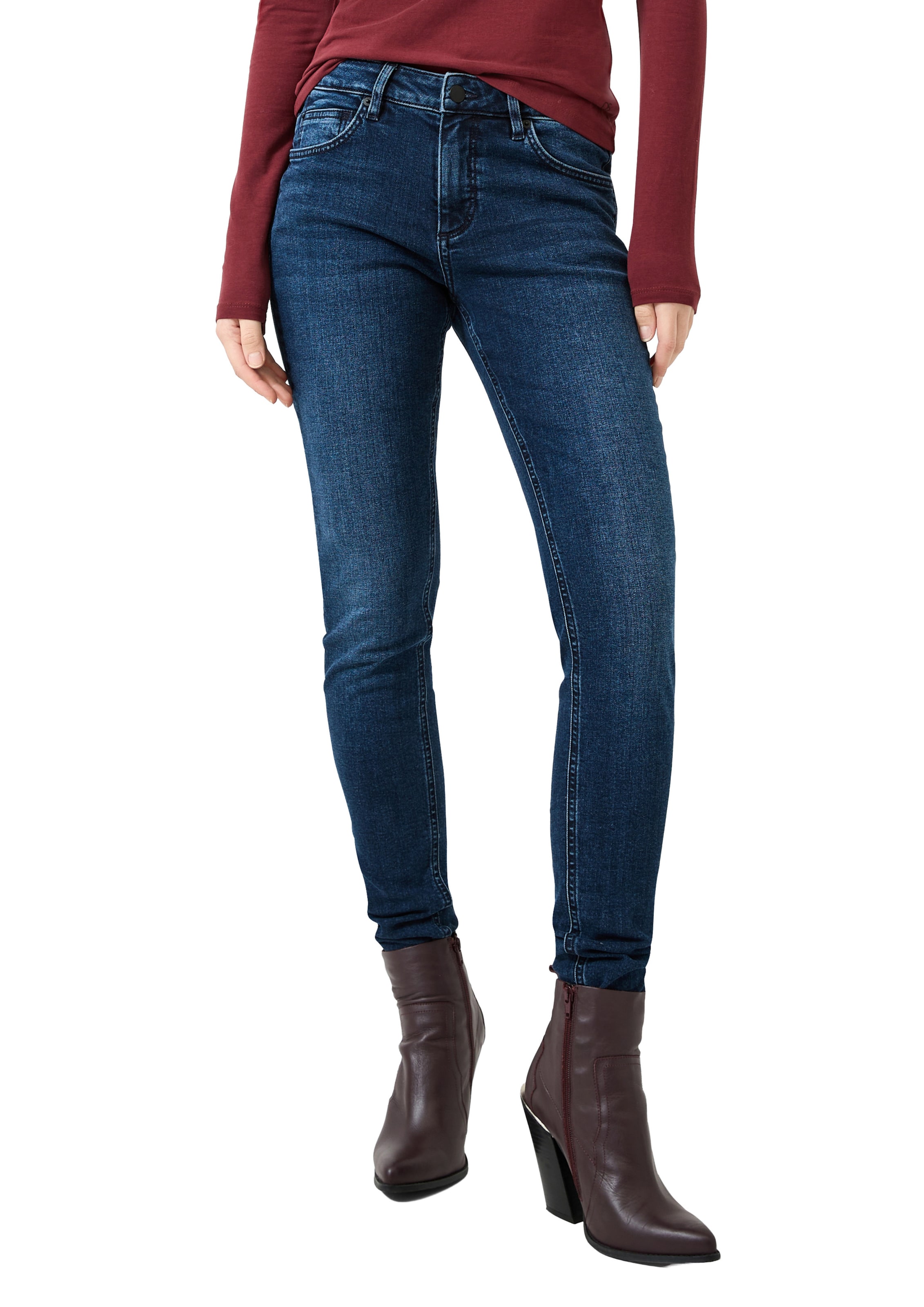 Skinny Jean 'Sadie' QS en bleu : devant