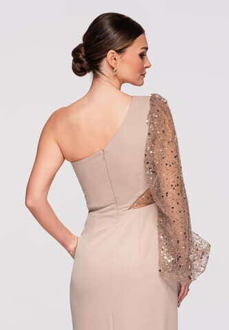 Ombre Kleid in Beige