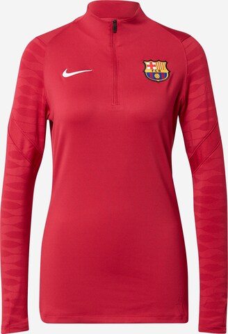 NIKE Athletic Sweatshirt 'FC Barcelona Strike' in Red: front