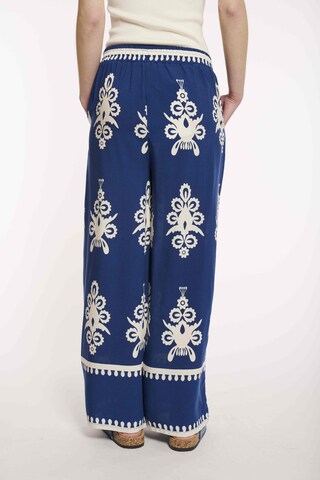 Hailys Wide Leg Hose in Blau