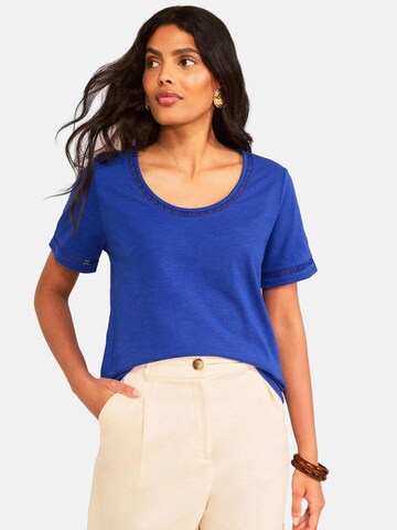 love & roses T-Shirt in Blau: Vorderseite