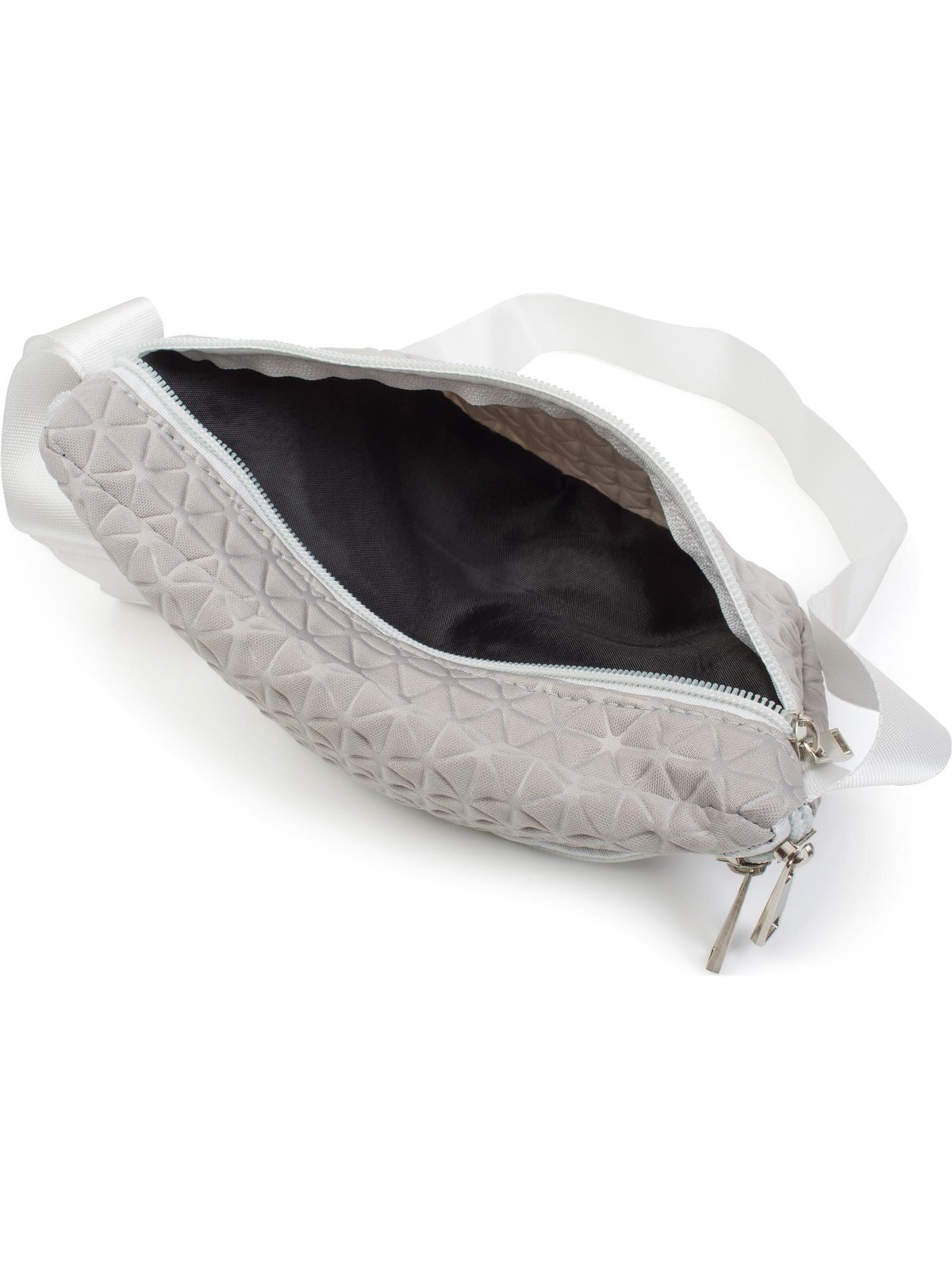 styleBREAKER Gürteltasche 'Bauchtasche geometrische Prägung, Gürteltasche'‌‌‌ in Grau