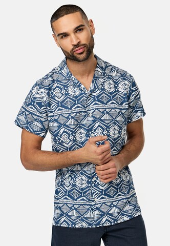 INDICODE JEANS Regular fit Overhemd 'Frey' in Blauw: voorkant