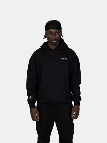 Crystal Paris Sweatshirt 'Rich' in Zwart: voorkant