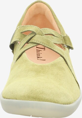 THINK! Ballet Flats with Strap in Green