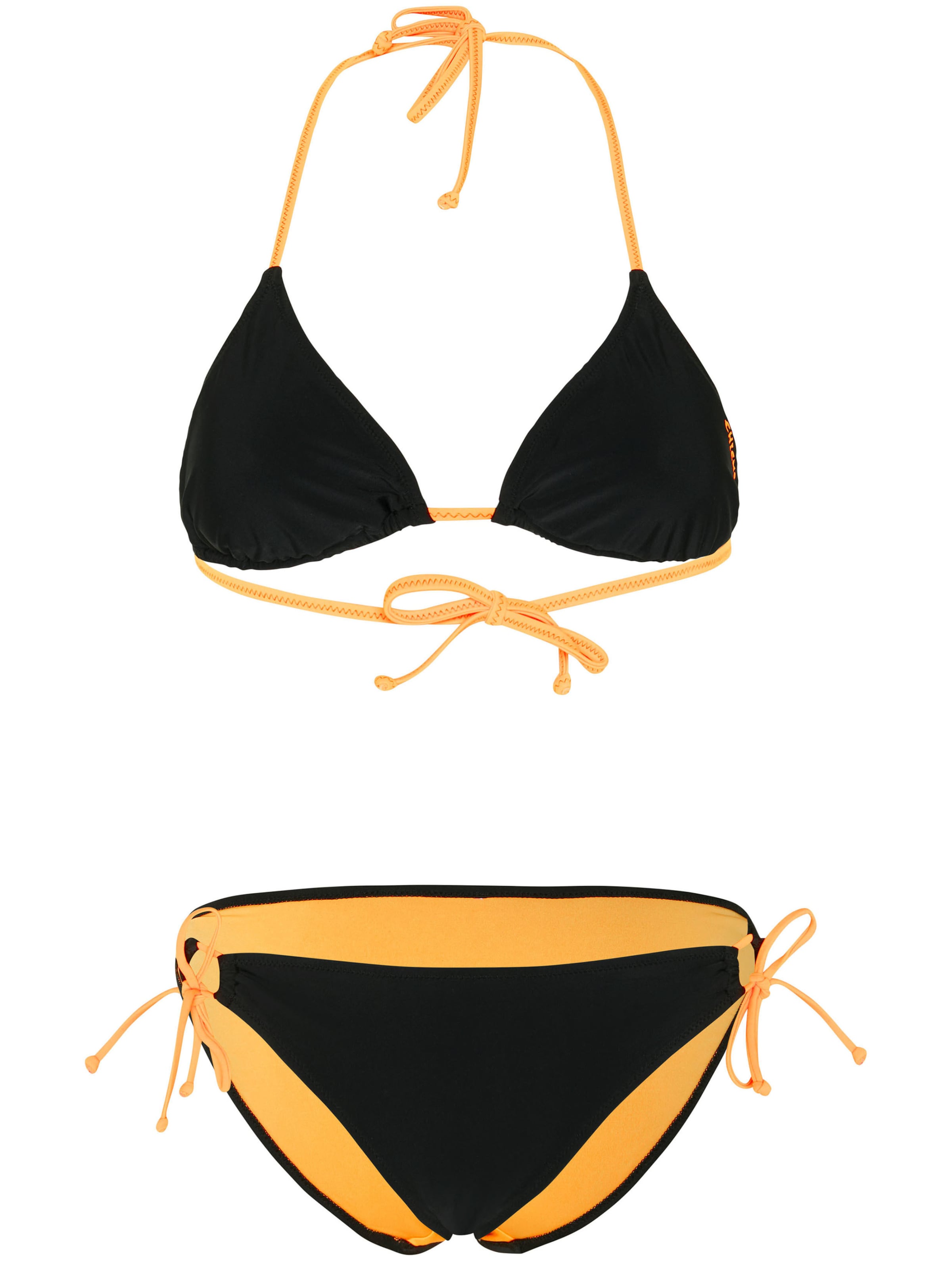 CHIEMSEE Triangle Bikini ' mit Kontraststoff ' in Black: front