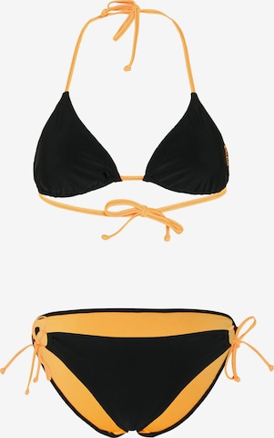 CHIEMSEE Bikini-Set ' mit Kontraststoff ' in Schwarz: Vorderseite