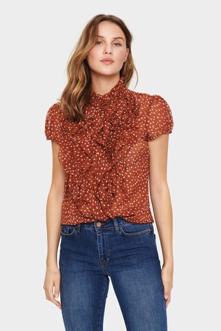 SAINT TROPEZ Blouse 'Lilja' in Bruin: voorkant