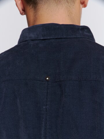 No Excess Regular fit Overhemd in Blauw