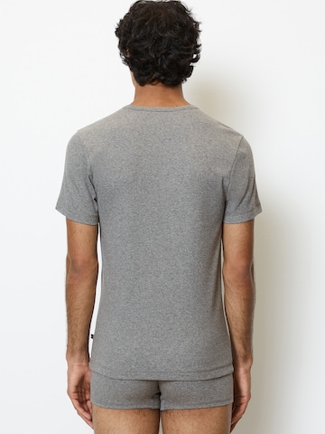 Marc O'Polo T-Shirt ' Iconic Rib ' in Grau