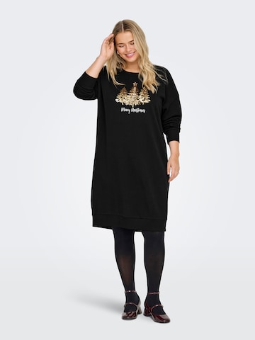 Abito 'CARSANTA XMAS' di ONLY Carmakoma in nero: frontale