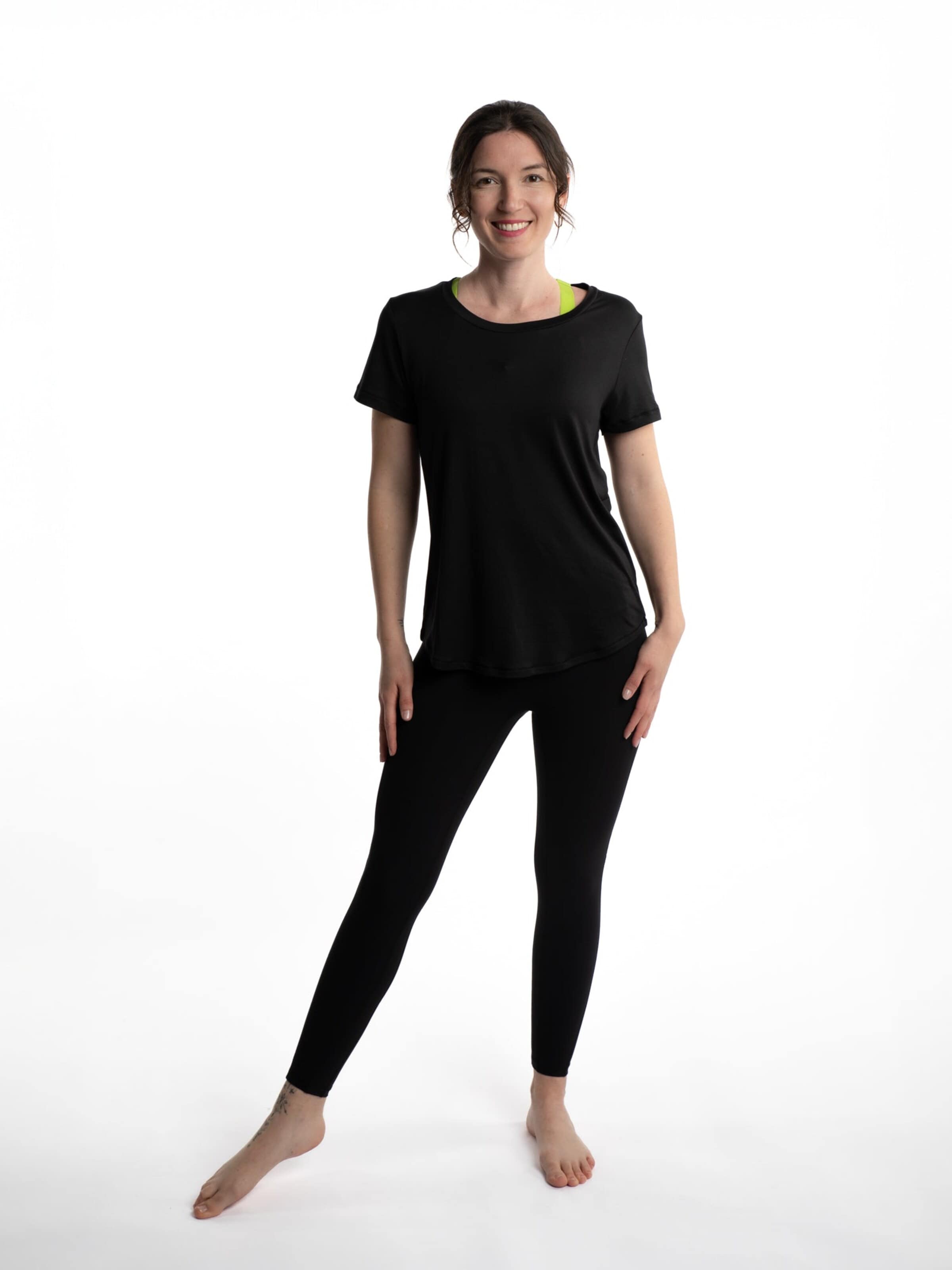 mymotus Funkční tričko 'mymotus® , ladies fitness T-Shirt, YW22' – černá