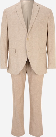 Jack & Jones Plus Slim fit Suit 'RIVIERA' in Beige: front