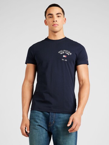 TOMMY HILFIGER T-Shirt 'Varsity' in Blau: Vorderseite