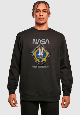 Merchcode Sweatshirt 'NASA - STS135' in Schwarz: predná strana