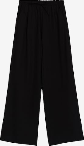 Bershka Wide leg Pants in Black: front