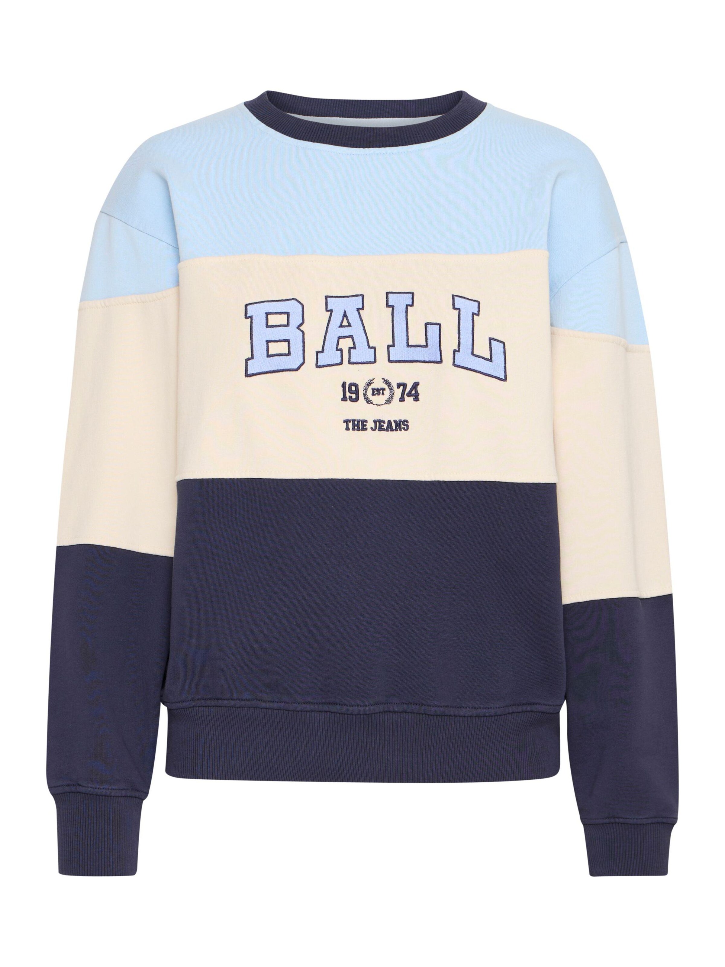 Ball Sweatshirt 'BA MONTANA' in Beige: front