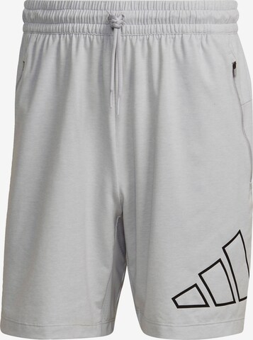 ADIDAS PERFORMANCE Workout Pants 'Train Icons 3-Bar ' in Grey: front