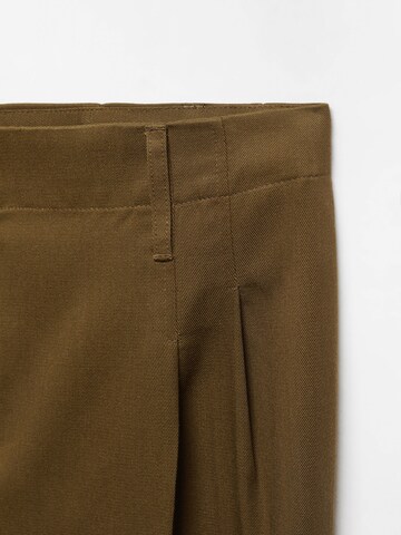 MANGO Loose fit Pleat-Front Pants 'Joao' in Green