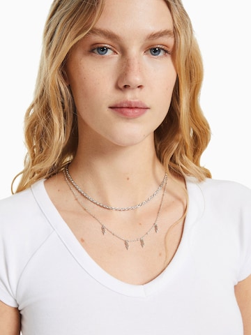 Bershka Necklace in Silver