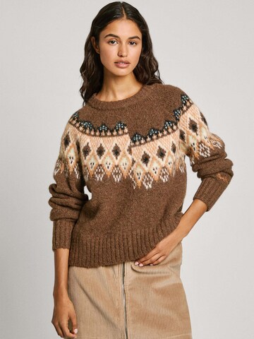Pepe Jeans Pullover 'Holly' in Braun: Vorderseite
