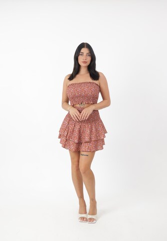 Elara Skirt in Orange: front