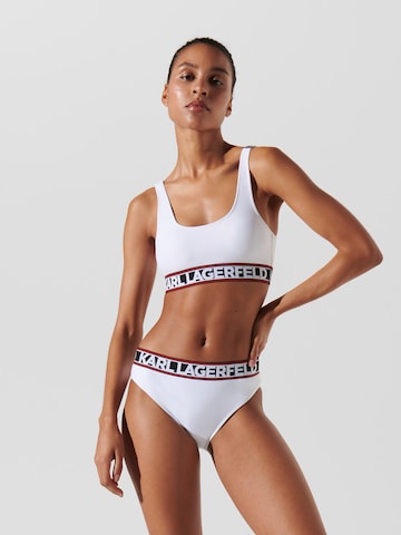 Pantaloncini per bikini di Karl Lagerfeld in bianco