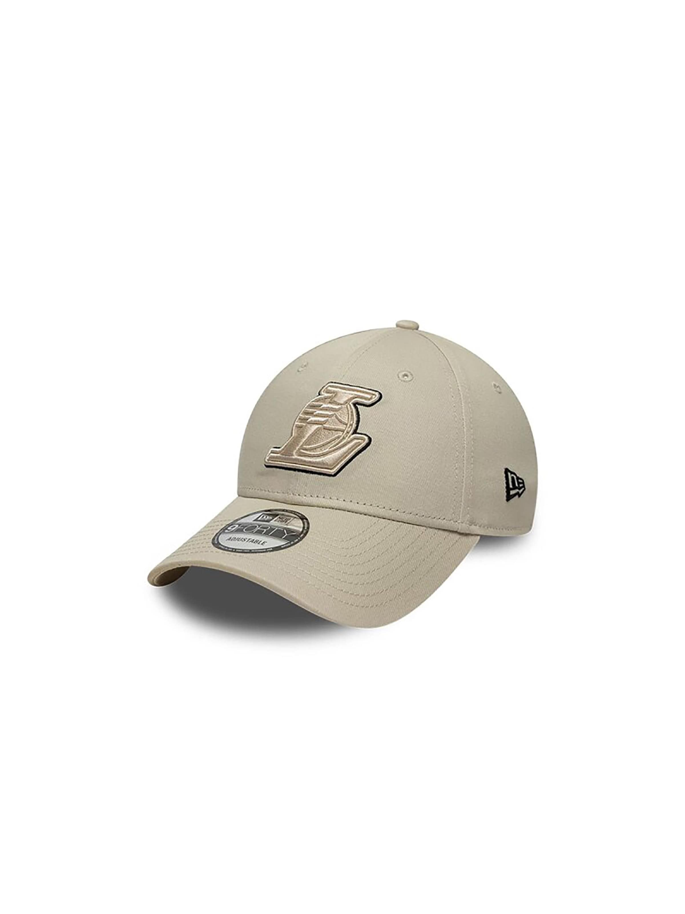 NEW ERA Cap 'NBA Los Angeles Lakers Outline' in Beige: front