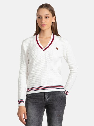 Jacey Quinn Pullover in Weiß: Vorderseite