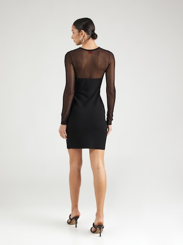 HUGO Knitted dress 'Salstery' in Black