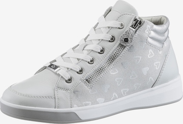 ARA High-Top Sneakers in Silver: front