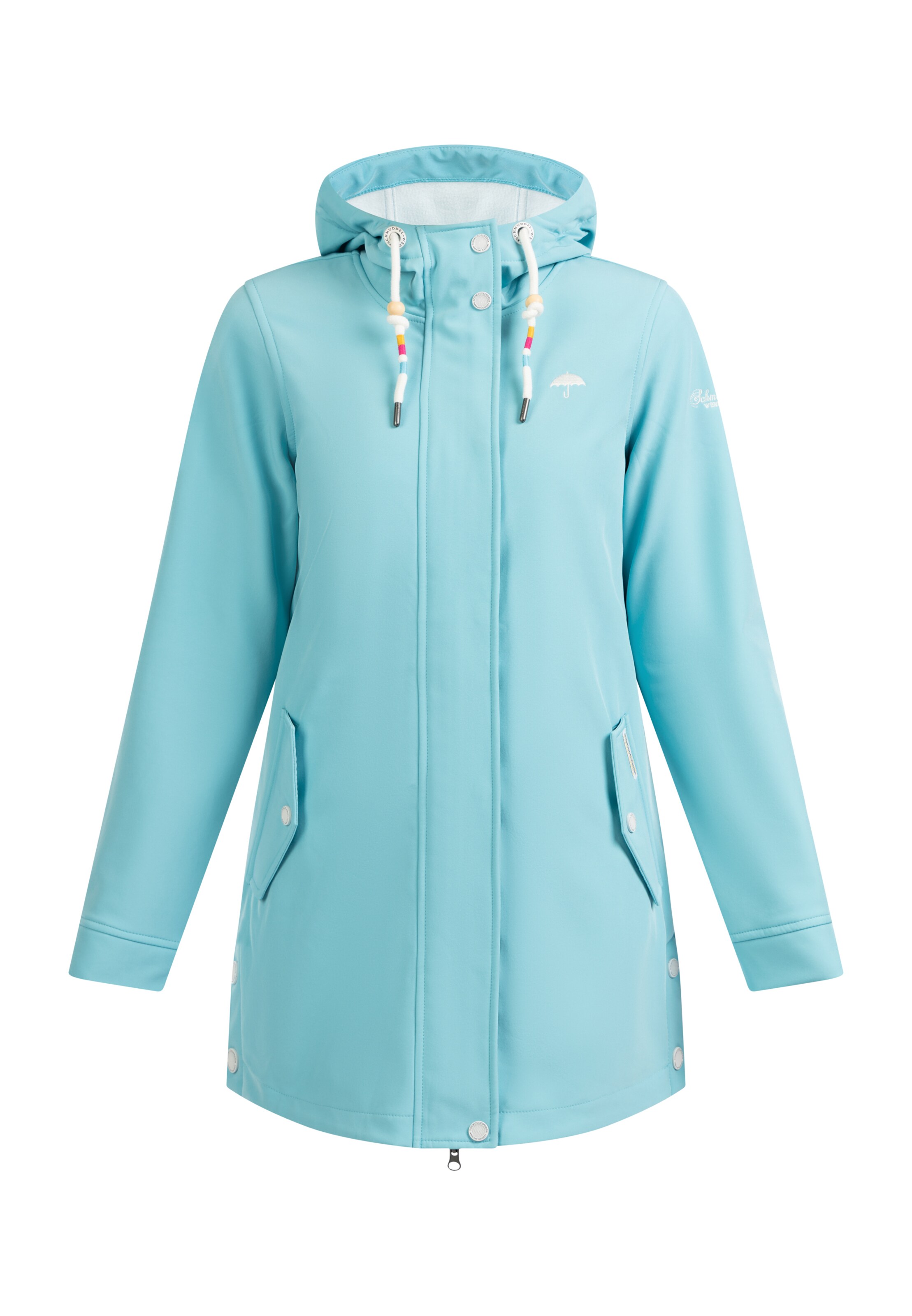 Manteau fonctionnel 'Alzette' Schmuddelwedda en bleu : devant