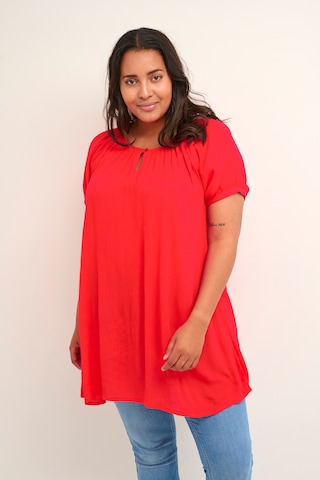 KAFFE CURVE Tuniek 'Cami' in Rood: voorkant