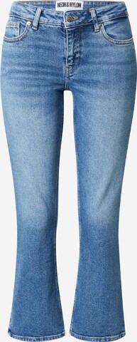 NEON & NYLON Flared Jeans 'EMILY' in Blauw: voorkant