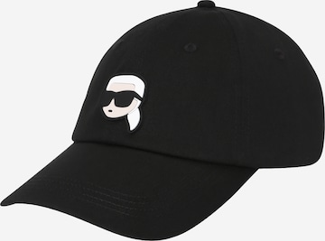 Karl Lagerfeld Cap 'Ikonik 2.0' in Black: front