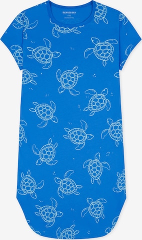 SCHIESSER Nachthemd ' Organic Cotton ' in Blau: Vorderseite