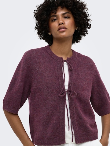 Cardigan 'ONLSimoni' ONLY en violet : devant