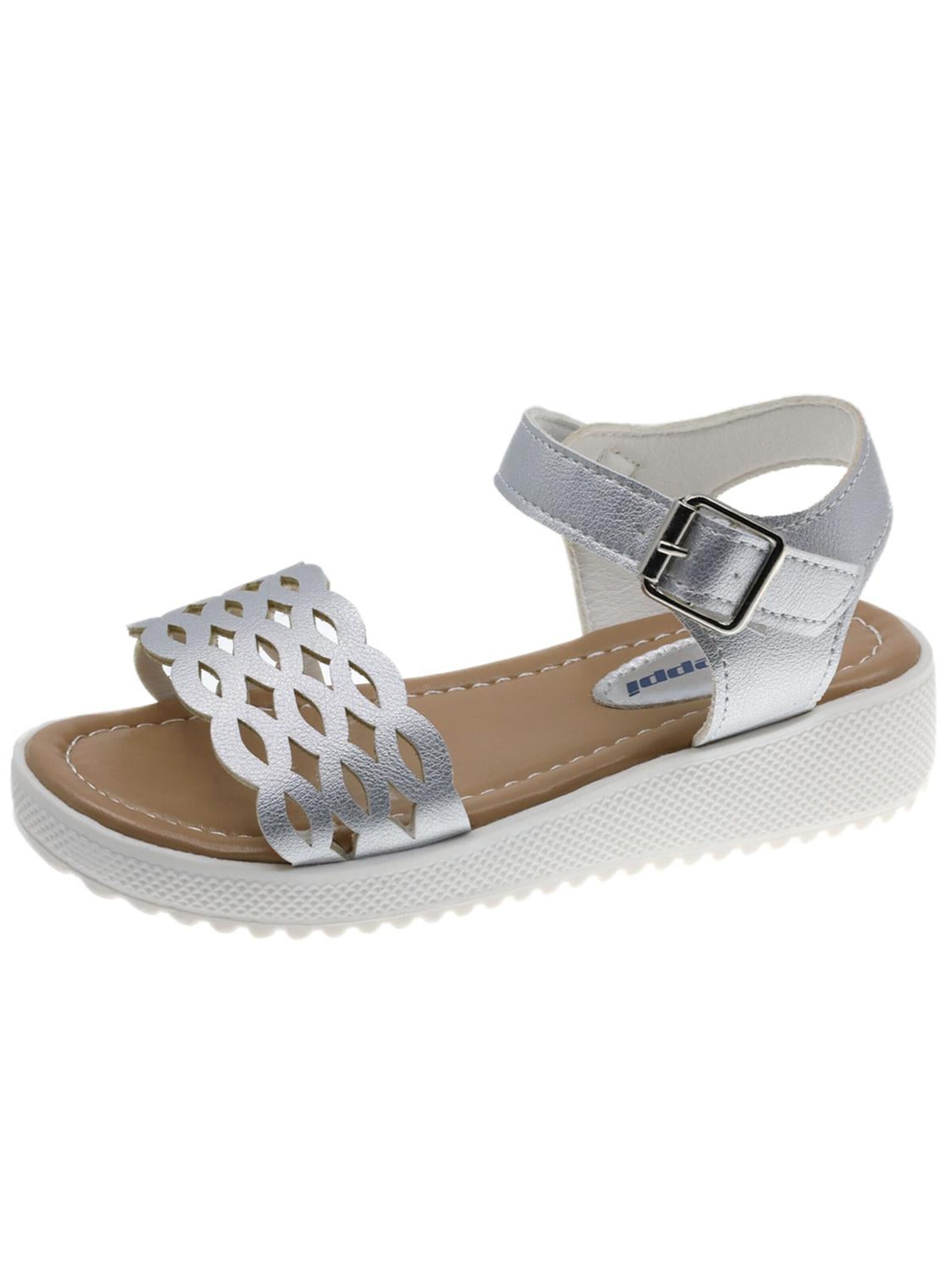 Beppi Sandale in Silber: Vorderseite