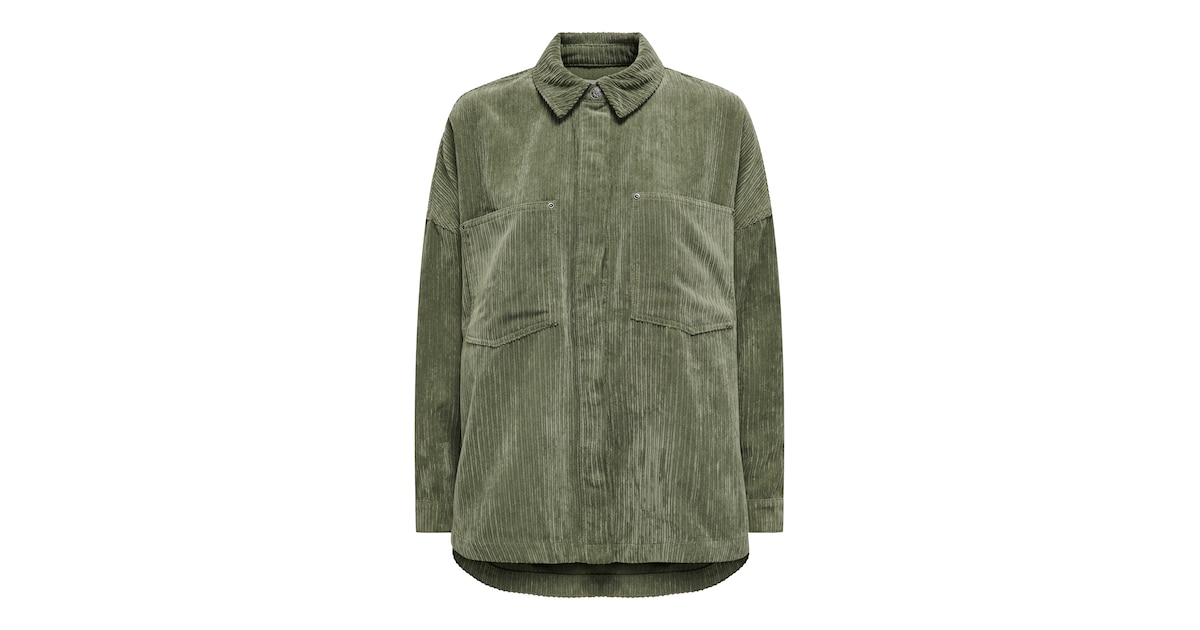 Davi & Dani Oversized Corduroy Shacket - Women's Coats & Jackets in Oyster Gray Davi & Dani Oversized Corduroy Shacket - Women's Coats & Jackets in Oyster Gray