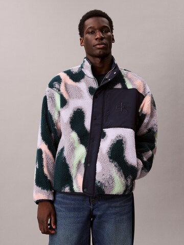 Veste en polaire Calvin Klein Jeans en bleu : devant