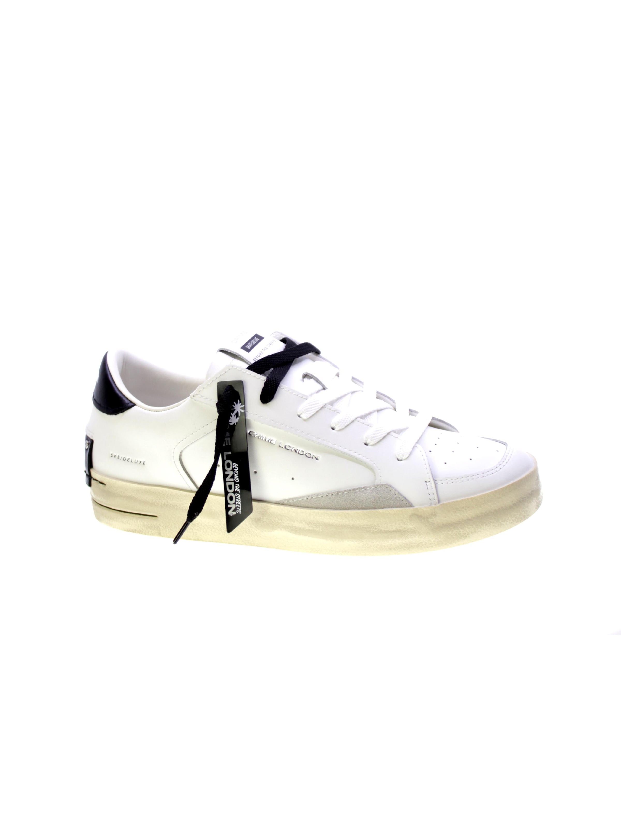 Scarpa sportiva di Crime London in bianco: frontale