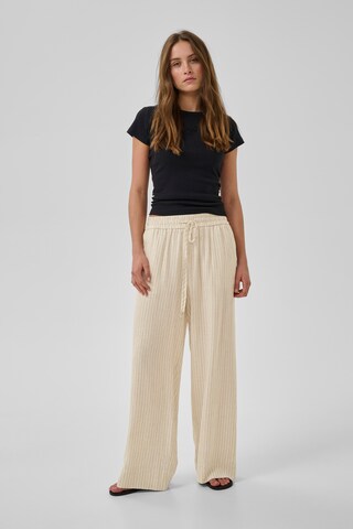 My Essential Wardrobe Wide leg Pants 'Jannie' in Beige: front